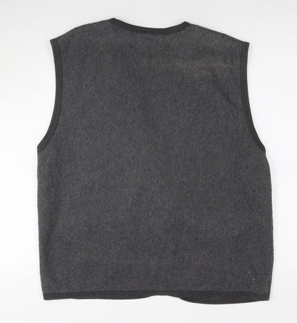 Brutus Womens Grey Gilet Waistcoat Size L Button