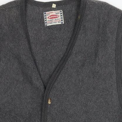 Brutus Womens Grey Gilet Waistcoat Size L Button