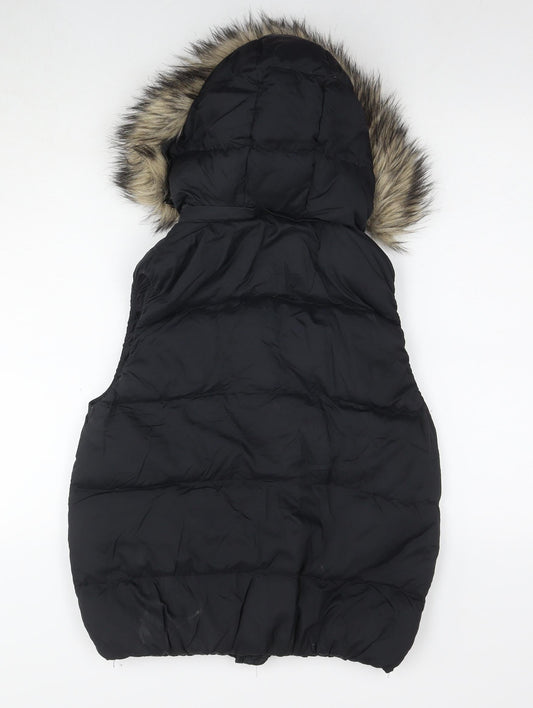 Gap Womens Black Gilet Waistcoat Size M Zip