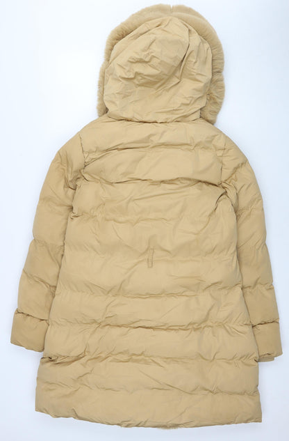Flam Mode Womens Brown Puffer Jacket Jacket Size M Zip