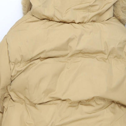Flam Mode Womens Brown Puffer Jacket Jacket Size M Zip