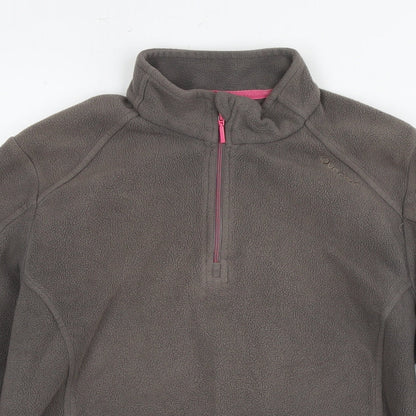 Oxylane Womens Brown Polyester Pullover Sweatshirt Size L Pullover - Flowers