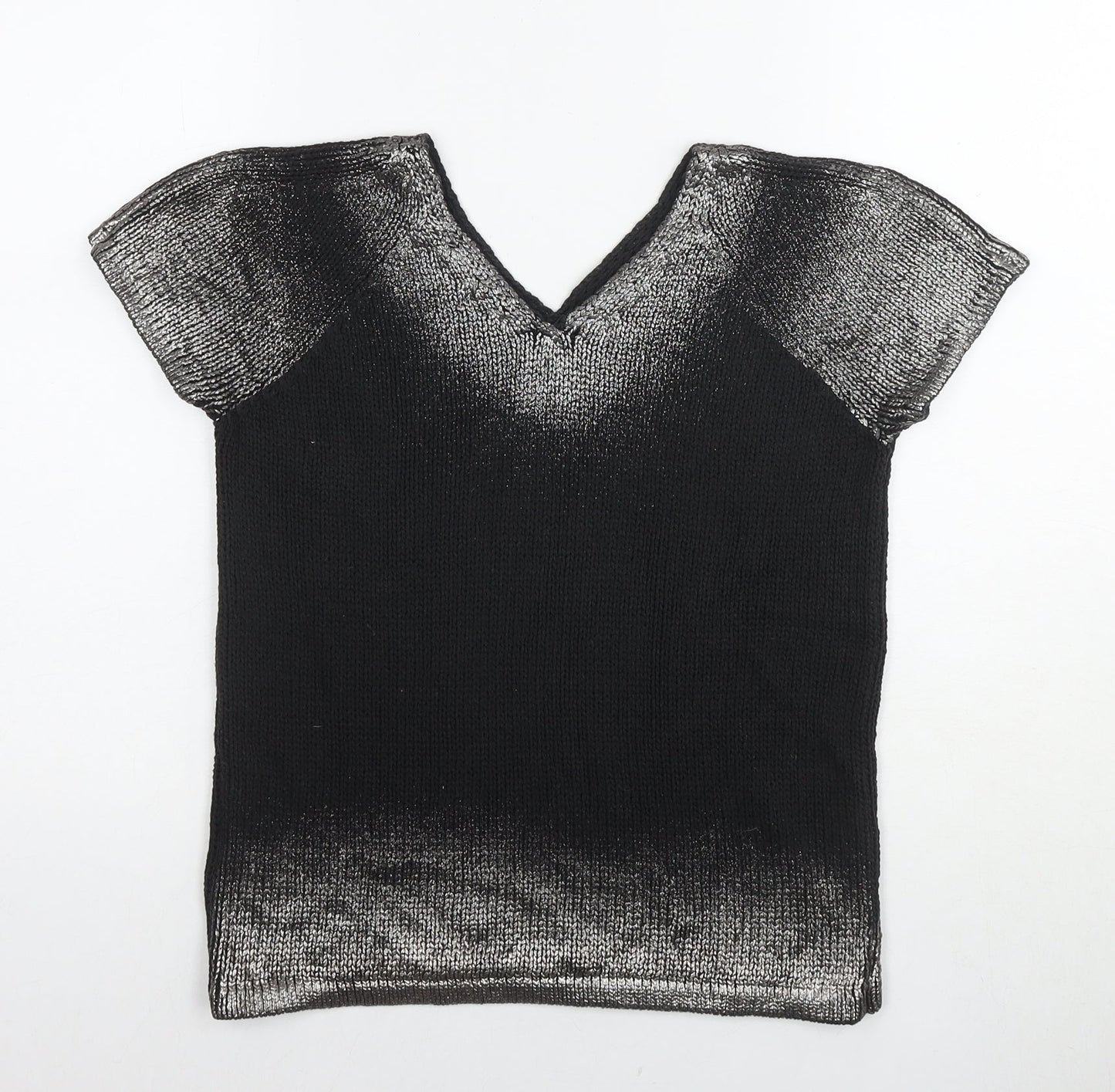 Womens UK Size 12 LUISA CERANO Black Basic T-Shirt
