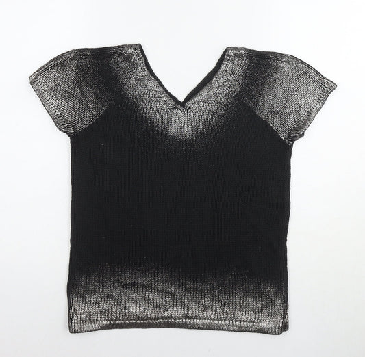 Womens UK Size 12 LUISA CERANO Black Basic T-Shirt