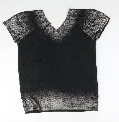Womens UK Size 12 LUISA CERANO Black Basic T-Shirt