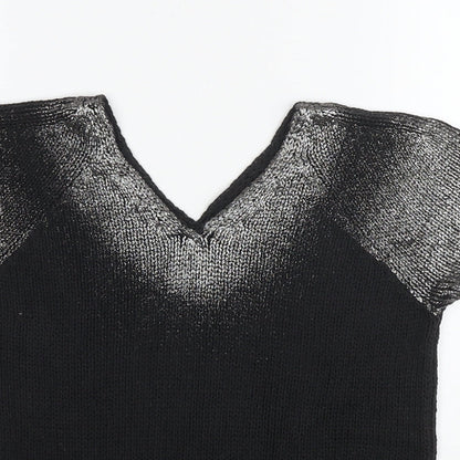 Womens UK Size 12 LUISA CERANO Black Basic T-Shirt