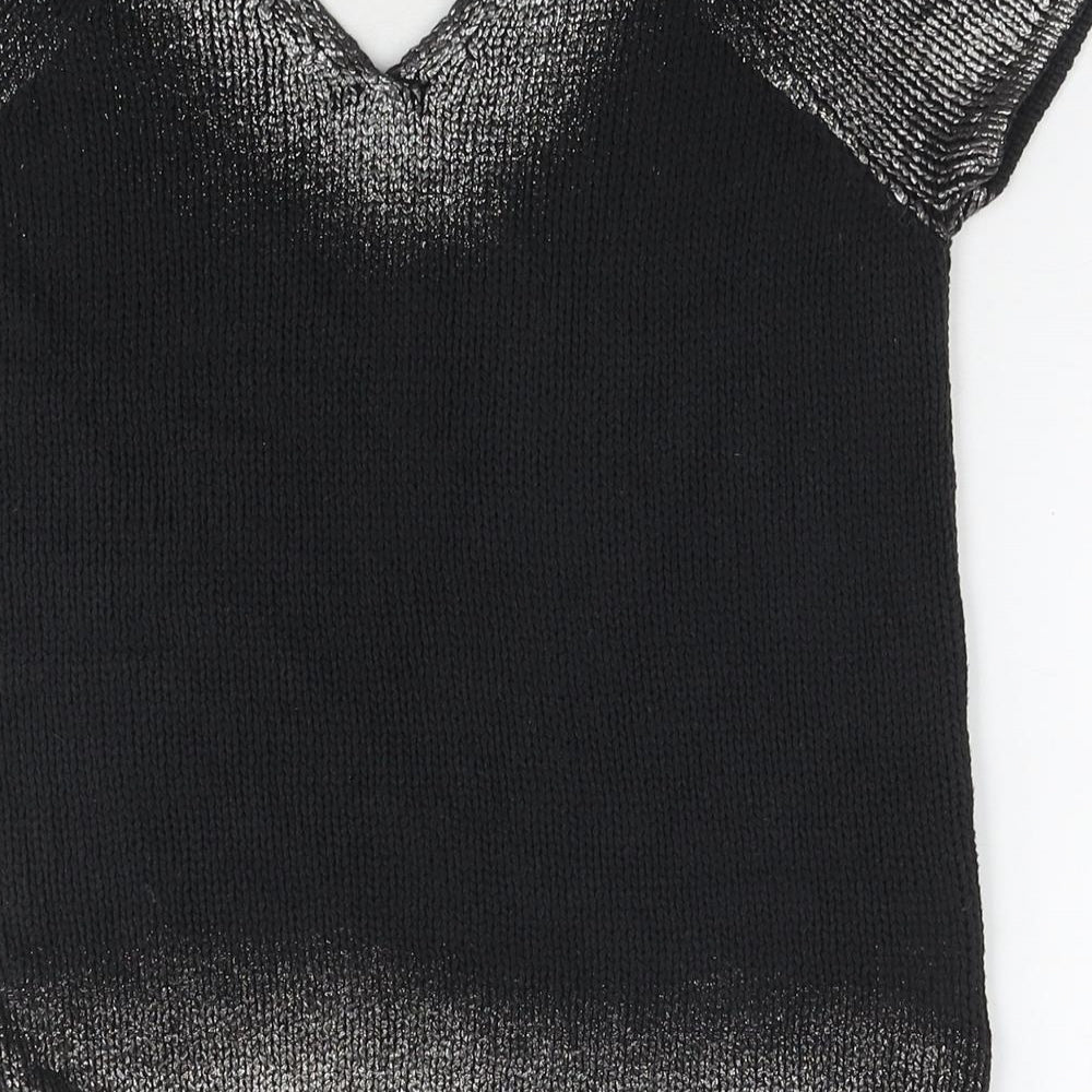 Womens UK Size 12 LUISA CERANO Black Basic T-Shirt