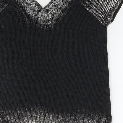 Womens UK Size 12 LUISA CERANO Black Basic T-Shirt
