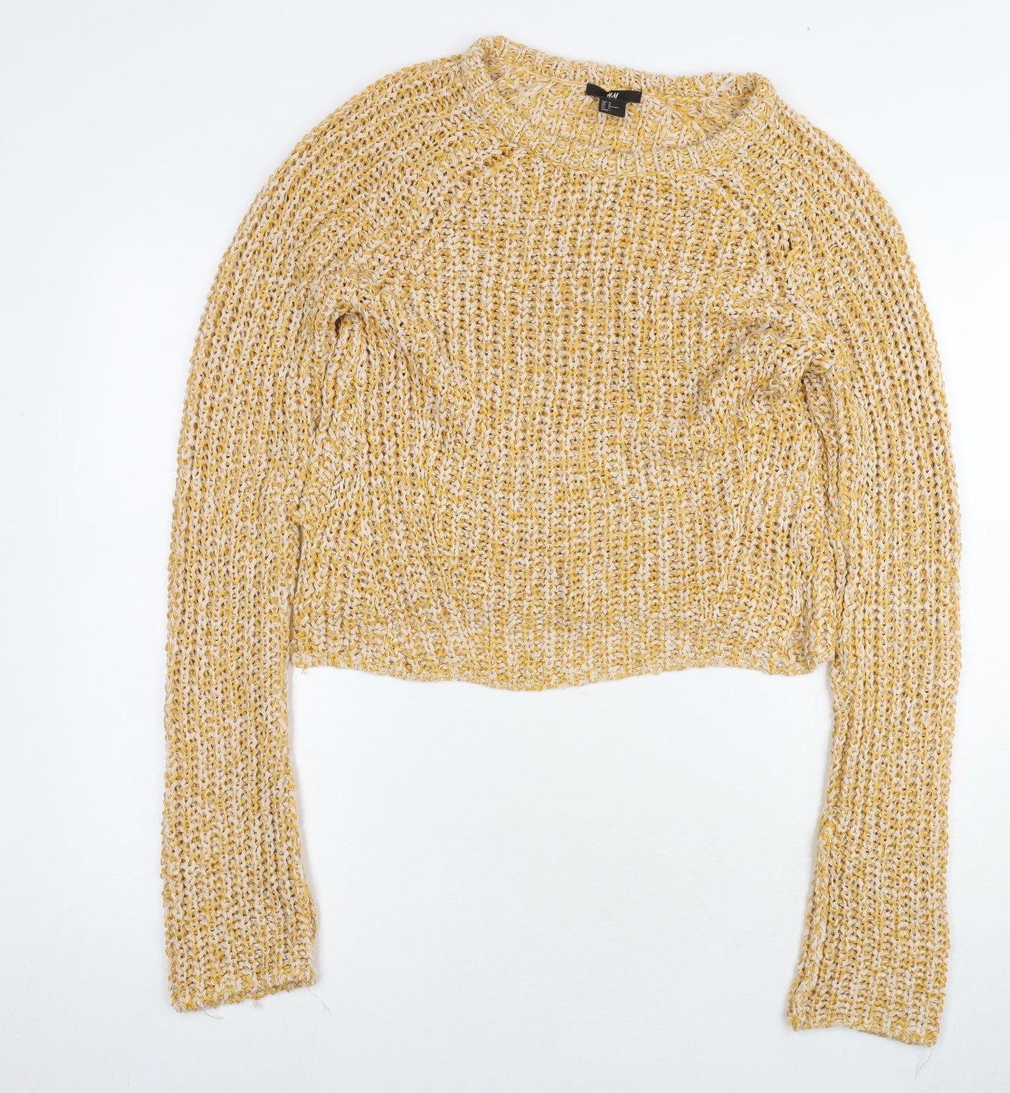 Womens UK Size M H&M Yellow Pullover Jumper