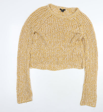 Womens UK Size M H&M Yellow Pullover Jumper