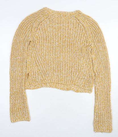 Womens UK Size M H&M Yellow Pullover Jumper