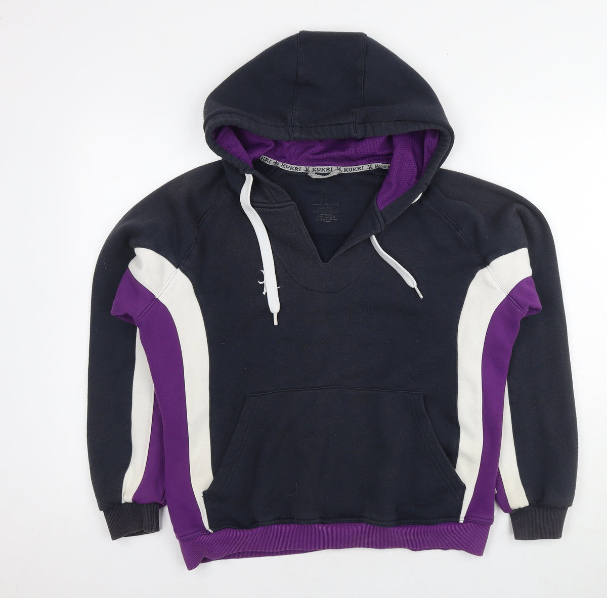 Kukri Womens Multicoloured Geometric Cotton Pullover Hoodie Size 18 Pullover