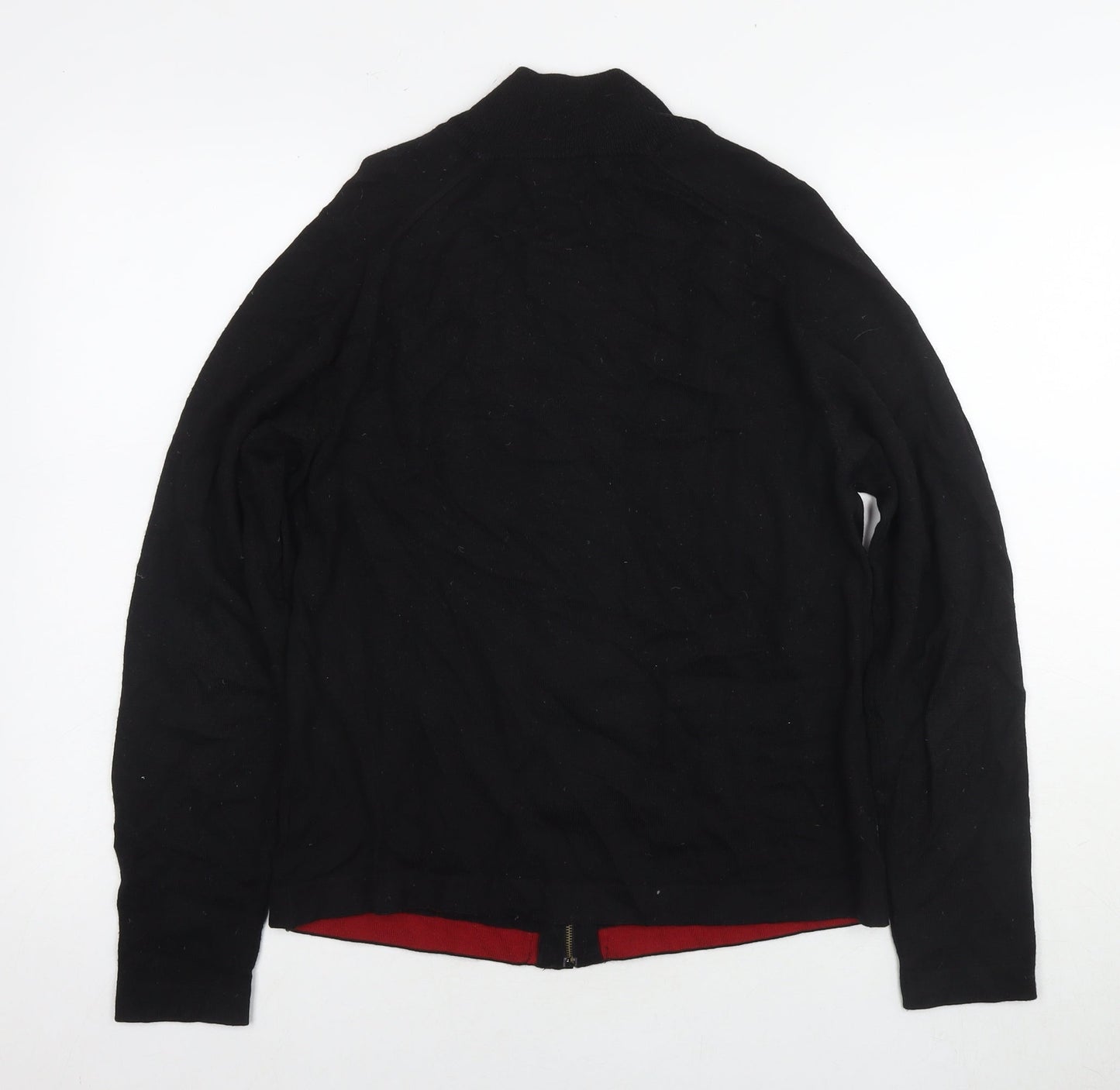 Mens UK Size M River Island Black Full Zip Sweatshirt