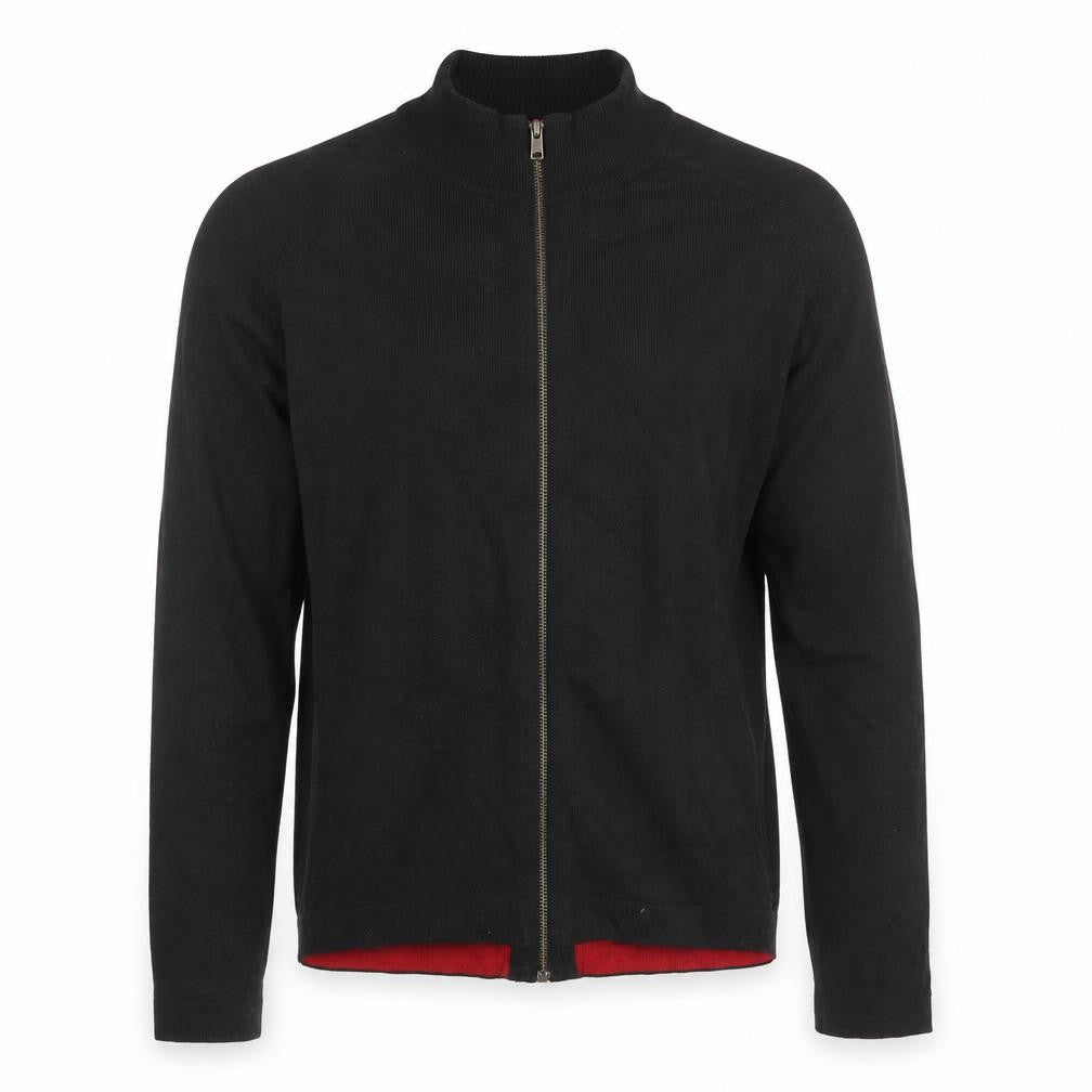 Mens UK Size M River Island Black Full Zip Sweatshirt