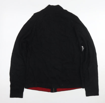 Mens UK Size M River Island Black Full Zip Sweatshirt