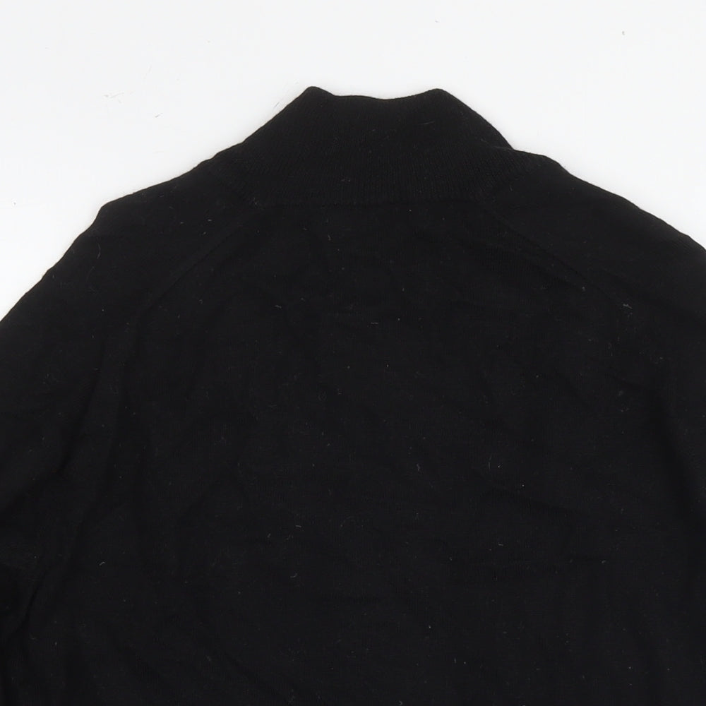 Mens UK Size M River Island Black Full Zip Sweatshirt