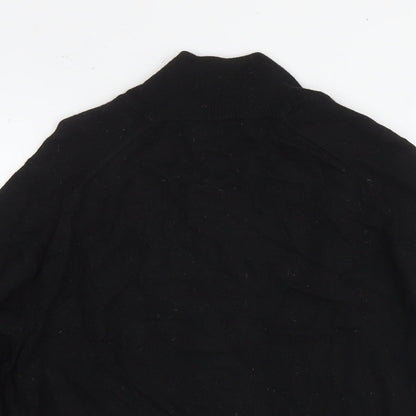 Mens UK Size M River Island Black Full Zip Sweatshirt