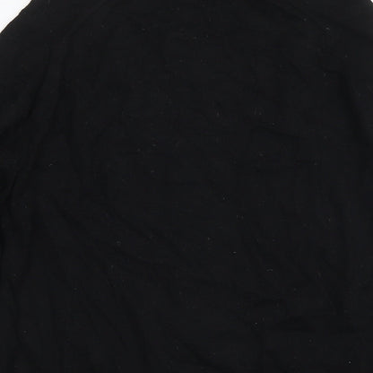 Mens UK Size M River Island Black Full Zip Sweatshirt
