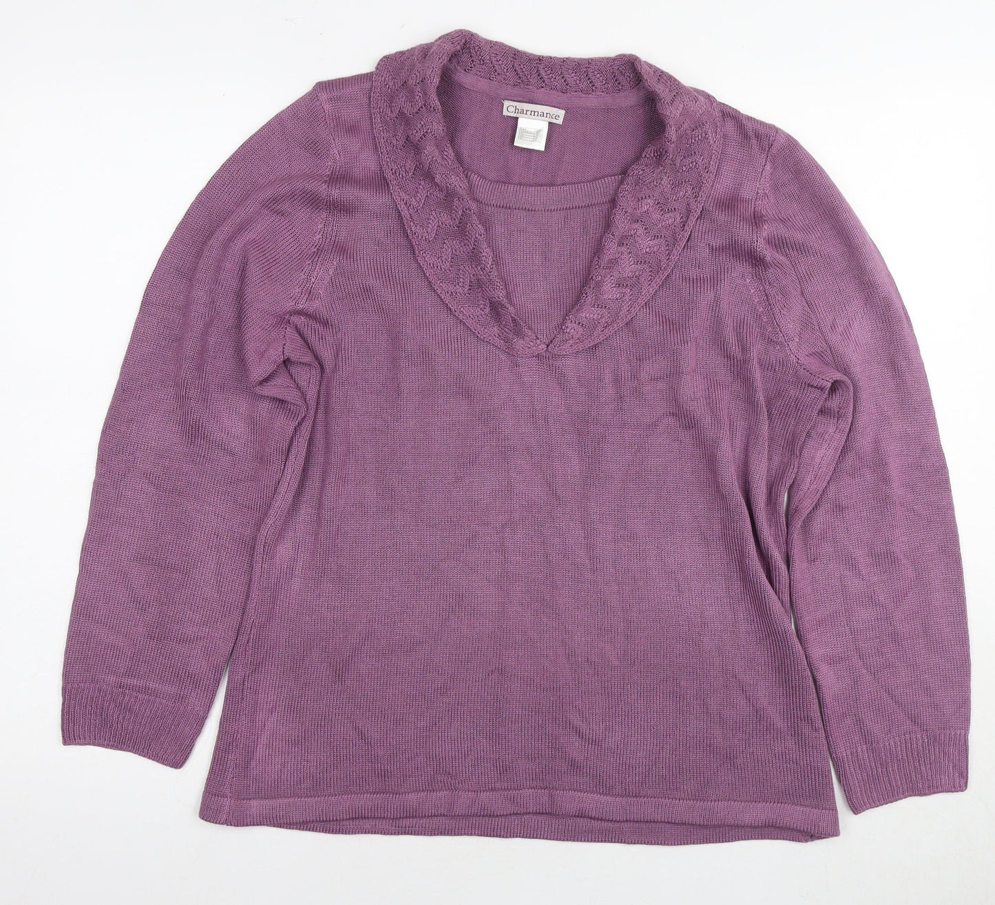 Womens UK Size 18 Charmance Purple Pullover Jumper