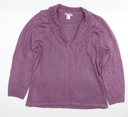 Womens UK Size 18 Charmance Purple Pullover Jumper