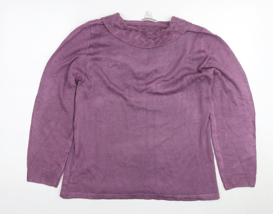 Womens UK Size 18 Charmance Purple Pullover Jumper