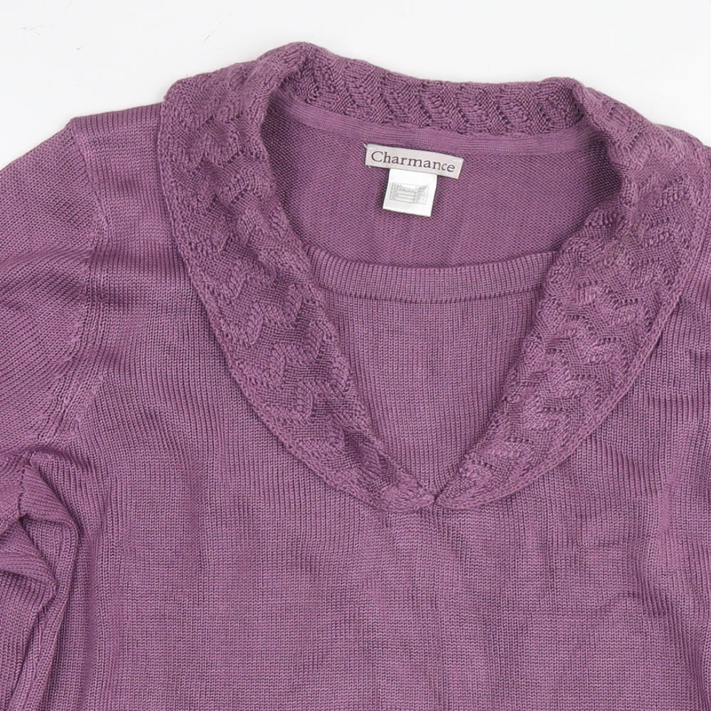Womens UK Size 18 Charmance Purple Pullover Jumper