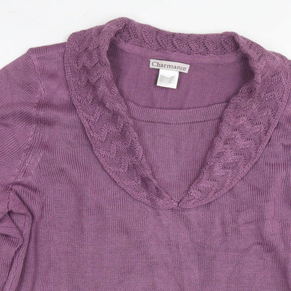 Womens UK Size 18 Charmance Purple Pullover Jumper