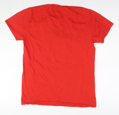 Womens UK Size M Star Wars Red Basic T-Shirt