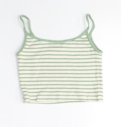 Pacific Republic Girls Green Striped Camisole Tank XS
