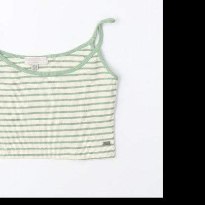 Pacific Republic Girls Green Striped Camisole Tank XS