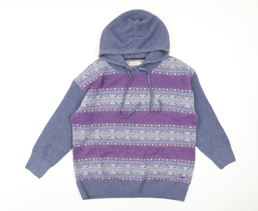 Womens UK Size S EWM Multicoloured Pullover Hoodie