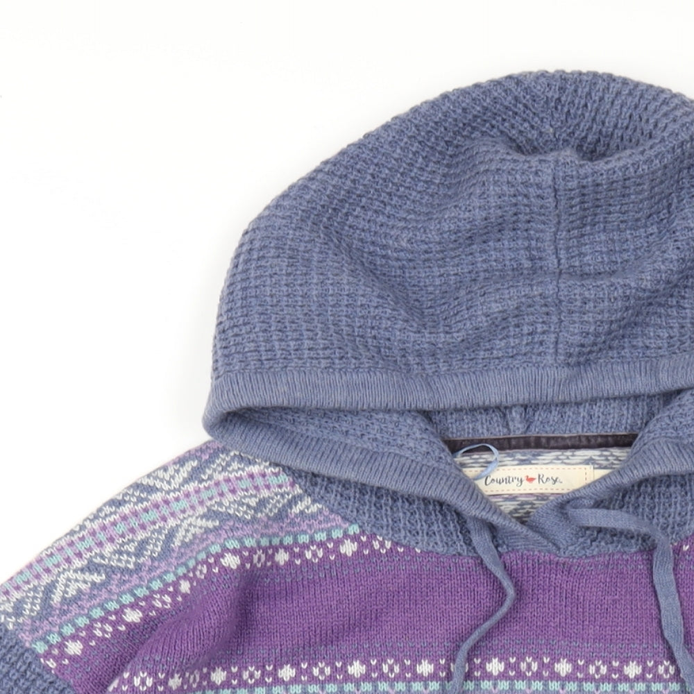 Womens UK Size S EWM Multicoloured Pullover Hoodie