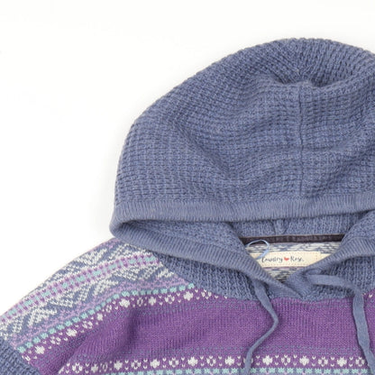 Womens UK Size S EWM Multicoloured Pullover Hoodie