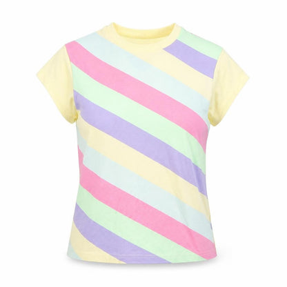 Womens UK Size 14 Butterfly Multicoloured Basic T-Shirt