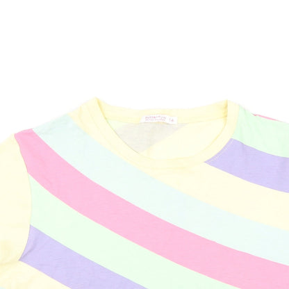 Womens UK Size 14 Butterfly Multicoloured Basic T-Shirt