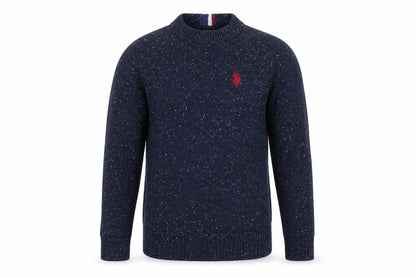 US Polo Assn. Boys Blue Crew Neck Cotton Pullover Jumper Size 7-8 Years Pullover