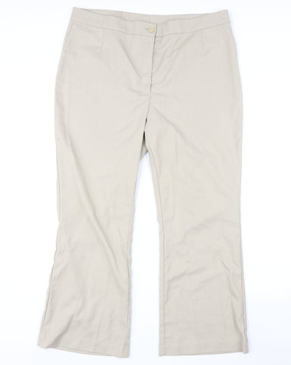 Womens UK Size 18 Monki Regular Fit  Beige Trousers