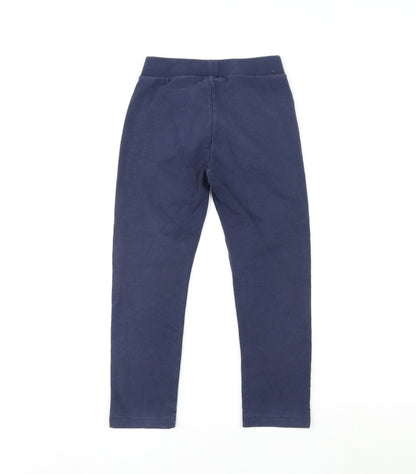 United Colors of Benetton Womens Blue Cotton Carrot Leggings Size 6 L20 in
