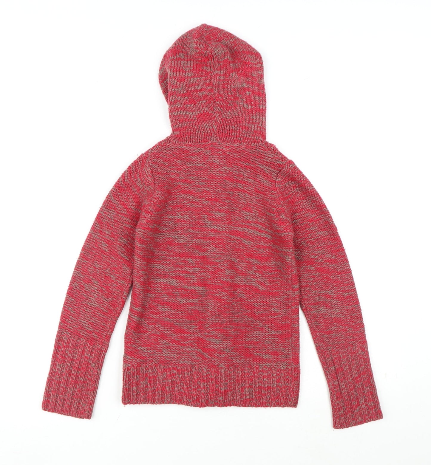 Pumpkin Patch Girls Pink Round Neck Acrylic Cardigan Jumper Size 7 Years Button
