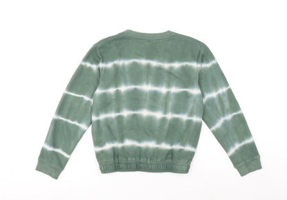 Young & Free Girls Green Cotton Pullover Sweatshirt Size 12-13 Years Pullover - Tie Dye
