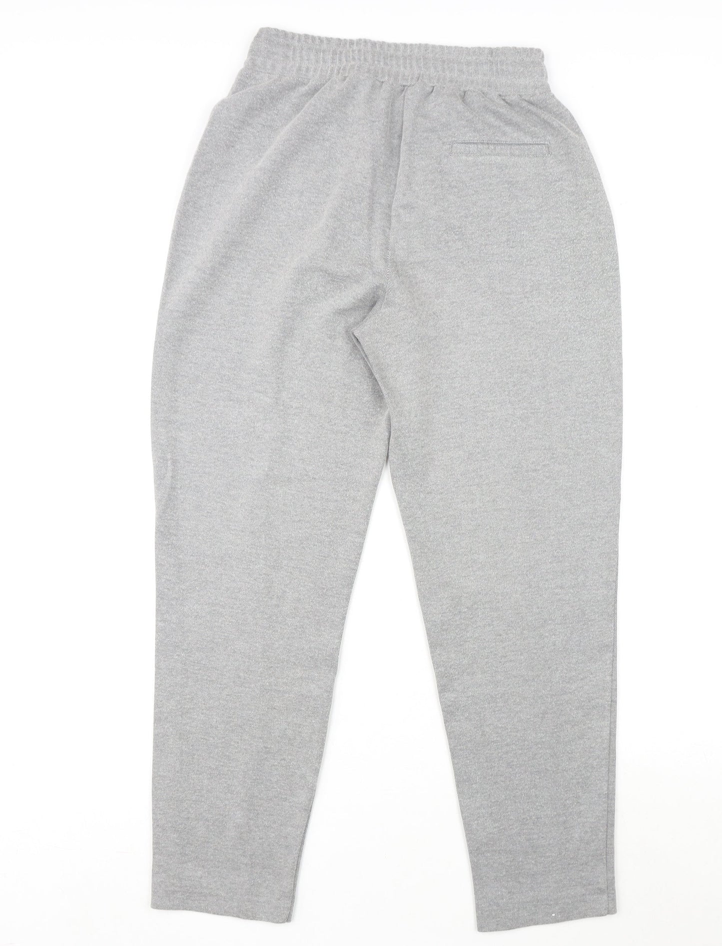Mango Womens Grey Polyester Jogger Trousers Size S L27 in Regular Drawstring