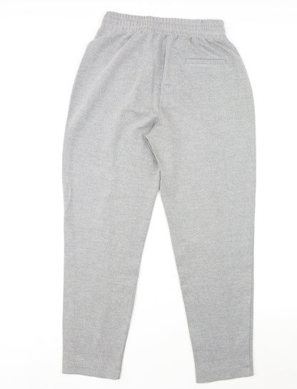 Mango Womens Grey Polyester Jogger Trousers Size S L27 in Regular Drawstring
