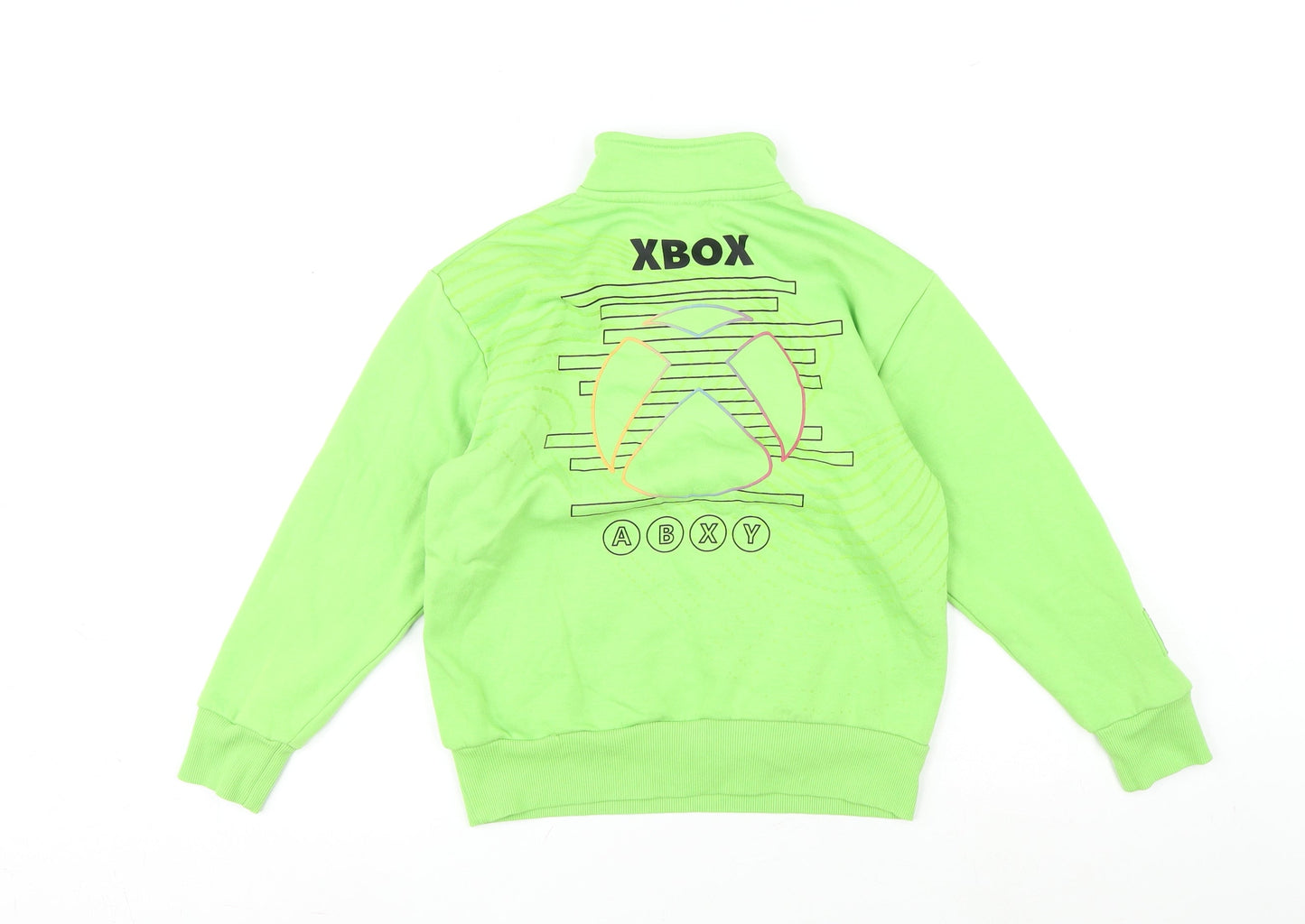 Xbox Boys Green Cotton Pullover Sweatshirt Size 9-10 Years Zip