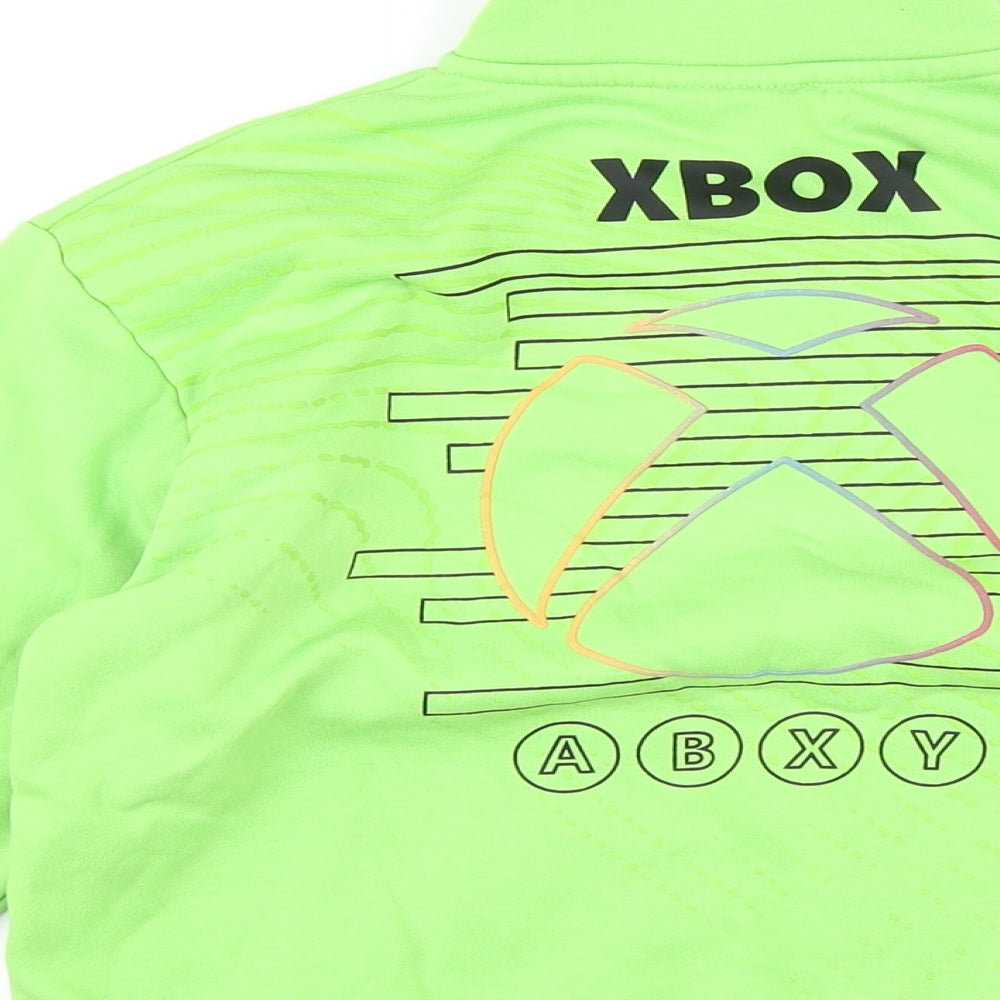 Xbox Boys Green Cotton Pullover Sweatshirt Size 9-10 Years Zip
