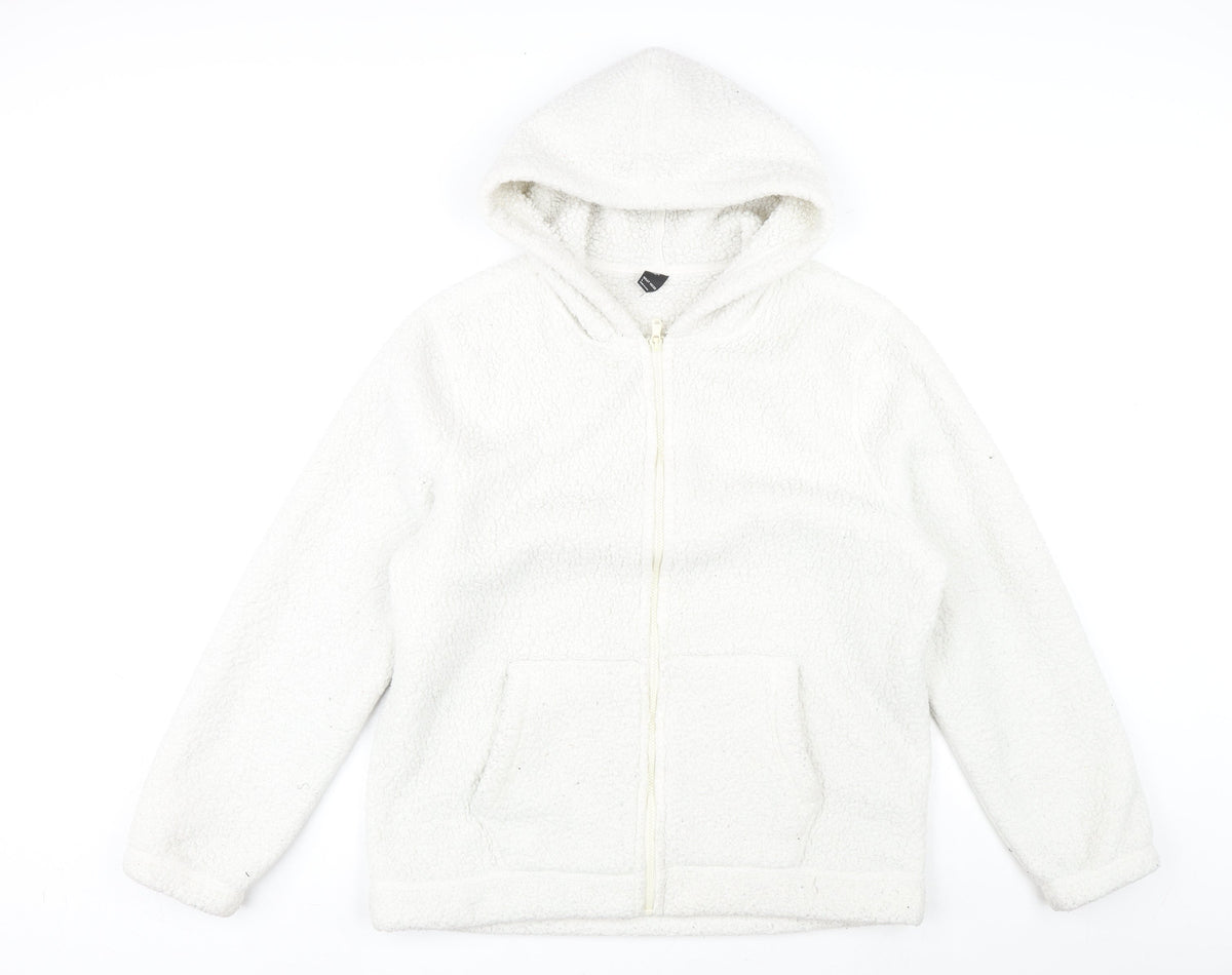 Gilly Hicks Womens White Jacket Size L Zip
