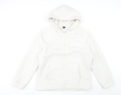 Gilly Hicks Womens White Jacket Size L Zip