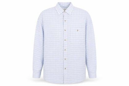 Glenhusky Mens Blue Plaid Cotton Button-Up Size M Collared Button