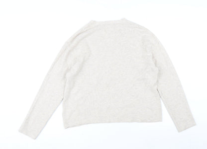 Womens UK Size M Marks and Spencer Beige Pullover Jumper