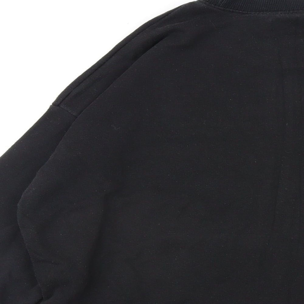 Mens UK Size S Pull&Bear Black Pullover Sweatshirt