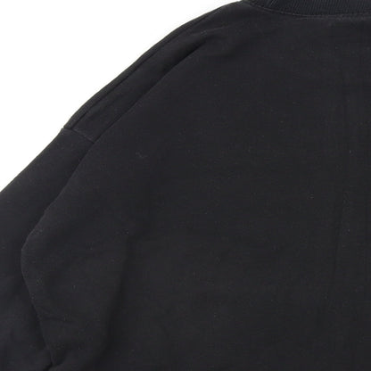 Mens UK Size S Pull&Bear Black Pullover Sweatshirt